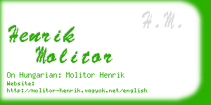 henrik molitor business card